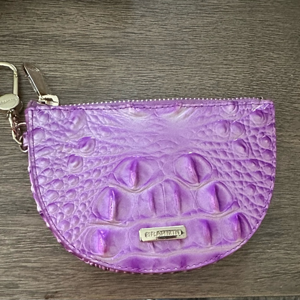 Brahmin Lilac Britt Coin Purse Smoke